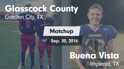 Matchup: Glasscock County vs. Buena Vista  2016