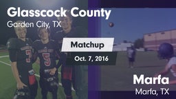 Matchup: Glasscock County vs. Marfa  2016