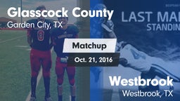 Matchup: Glasscock County vs. Westbrook  2016