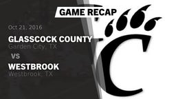 Recap: Glasscock County  vs. Westbrook  2016