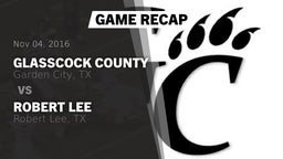 Recap: Glasscock County  vs. Robert Lee  2016
