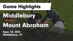 Middlebury  vs Mount Abraham Game Highlights - Sept. 24, 2022