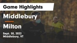 Middlebury  vs Milton Game Highlights - Sept. 30, 2022