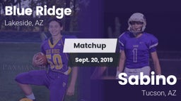 Matchup: Blue Ridge vs. Sabino  2019