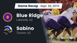 Recap: Blue Ridge  vs. Sabino  2019
