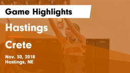 Hastings  vs Crete  Game Highlights - Nov. 30, 2018