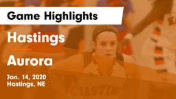 Hastings  vs Aurora  Game Highlights - Jan. 14, 2020