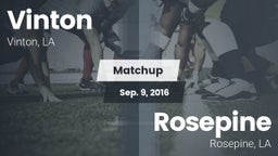 Matchup: Vinton vs. Rosepine  2016