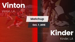 Matchup: Vinton vs. Kinder  2016