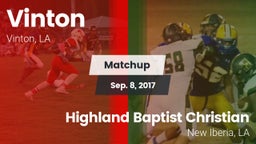 Matchup: Vinton vs. Highland Baptist Christian  2017