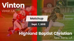 Matchup: Vinton vs. Highland Baptist Christian  2018