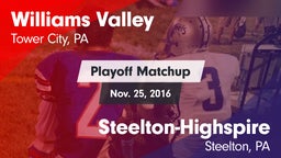 Matchup: Williams Valley vs. Steelton-Highspire  2016