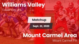 Matchup: Williams Valley vs. Mount Carmel Area  2020
