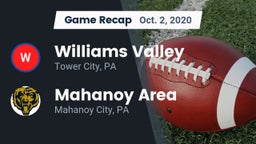 Recap: Williams Valley  vs. Mahanoy Area  2020