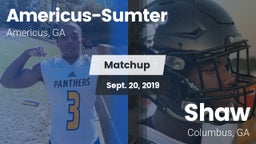 Matchup: Americus-Sumter vs. Shaw  2019