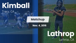Matchup: Kimball vs. Lathrop  2016