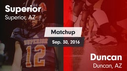 Matchup: Superior vs. Duncan  2016