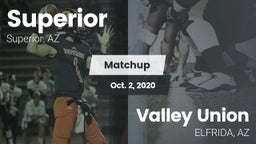 Matchup: Superior vs. Valley Union  2020