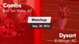 Matchup: Combs vs. Dysart  2016