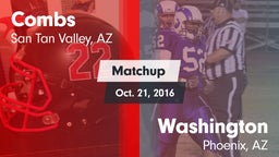 Matchup: Combs vs. Washington  2016