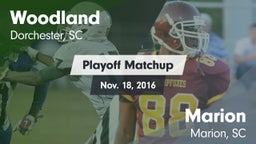 Matchup: Woodland vs. Marion  2016