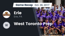 Recap: Erie  vs. West Toronto Prep 2017