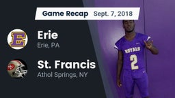 Recap: Erie  vs. St. Francis  2018