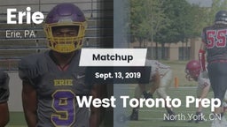 Matchup: Erie  vs. West Toronto Prep 2019