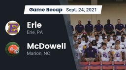 Recap: Erie  vs. McDowell   2021