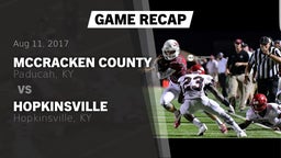Recap: McCracken County  vs. Hopkinsville  2017