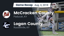 Recap: McCracken County  vs. Logan County  2018