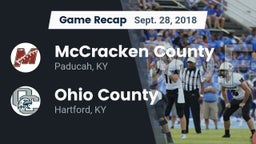 Recap: McCracken County  vs. Ohio County  2018