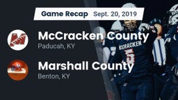 Recap: McCracken County  vs. Marshall County  2019