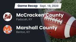 Recap: McCracken County  vs. Marshall County  2020
