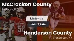 Matchup: McCracken vs. Henderson County  2020