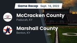 Recap: McCracken County  vs. Marshall County  2022
