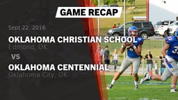 Recap: Oklahoma Christian School vs. Oklahoma Centennial  2016