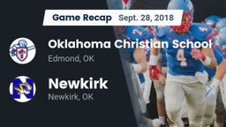 Recap: Oklahoma Christian School vs. Newkirk  2018