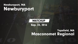 Matchup: Newburyport vs. Masconomet Regional  2016