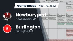 Recap: Newburyport  vs. Burlington  2022