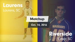 Matchup: Laurens vs. Riverside  2016