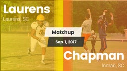 Matchup: Laurens vs. Chapman  2017