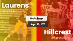 Matchup: Laurens vs. Hillcrest  2017