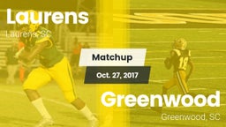 Matchup: Laurens vs. Greenwood  2017