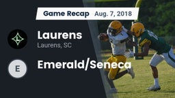 Recap: Laurens  vs. Emerald/Seneca 2018