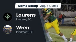 Recap: Laurens  vs. Wren  2018