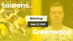 Matchup: Laurens vs. Greenwood  2018