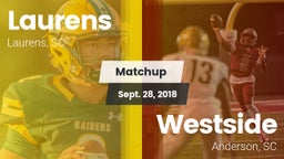 Matchup: Laurens vs. Westside  2018