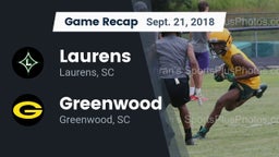 Recap: Laurens  vs. Greenwood  2018