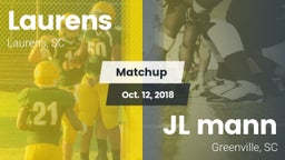 Matchup: Laurens vs. JL mann 2018